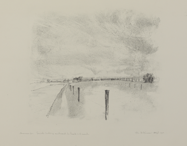 29222 Gezicht op de Kromme Rijn bij Utrecht in de richting van Amelisweerd (Bunnik)01-09-1974-30-09-1974